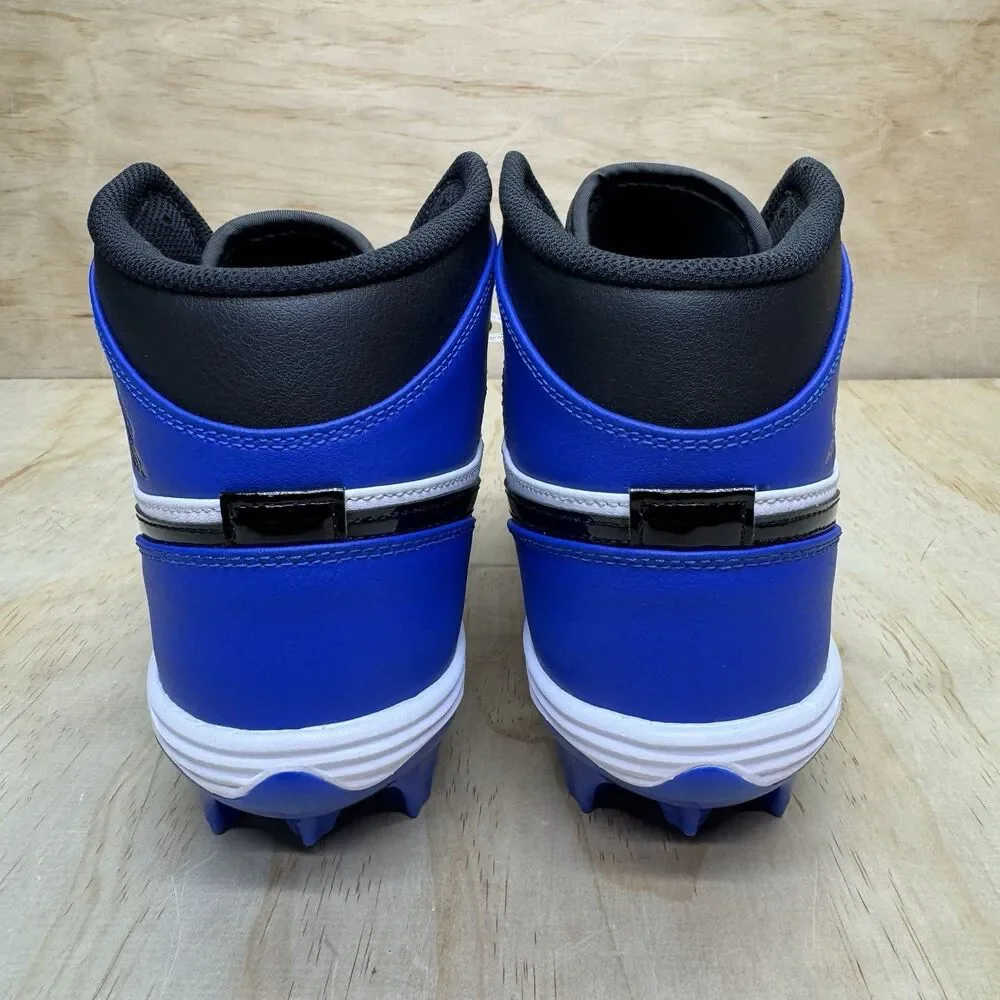 NEW Jordan 1 Mid TD Game Royal Football Cleats Blue Black Mens Sz 10 FJ6805-401